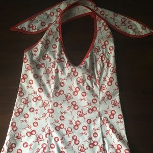 NEW Red and White Cherry Skull Tie Back Tank